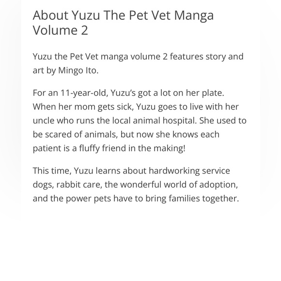 Yuzu the Pet Vet Manga - Volumes 1 & 2 - Picture 4 of 7